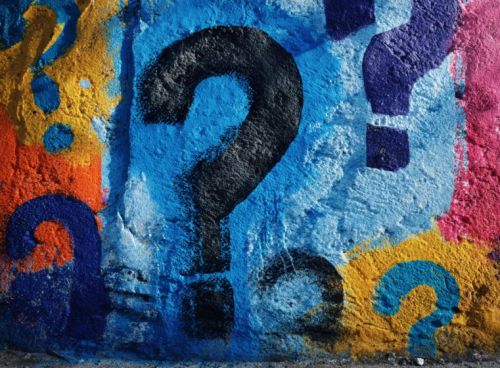 Grafitti mit Fragezeichen